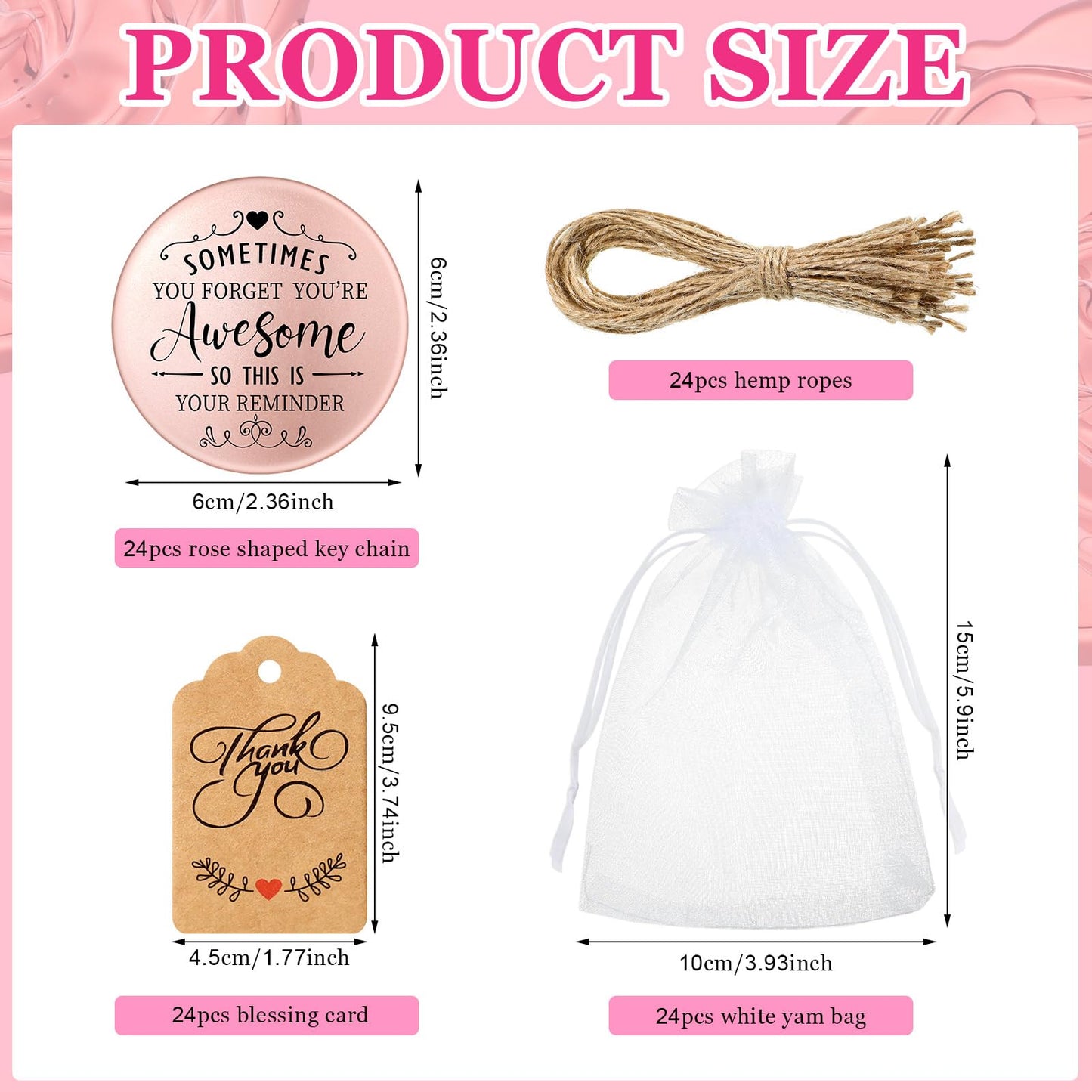 Soaoo 24 Set Sometimes You Forget Your Awesome Mirrors Gifts Bulk for Women Inspirational Appreciation Double Sided Pocket Compact Makeup Mirrors for Employee Coworker Wedding Bridal Shower Gift