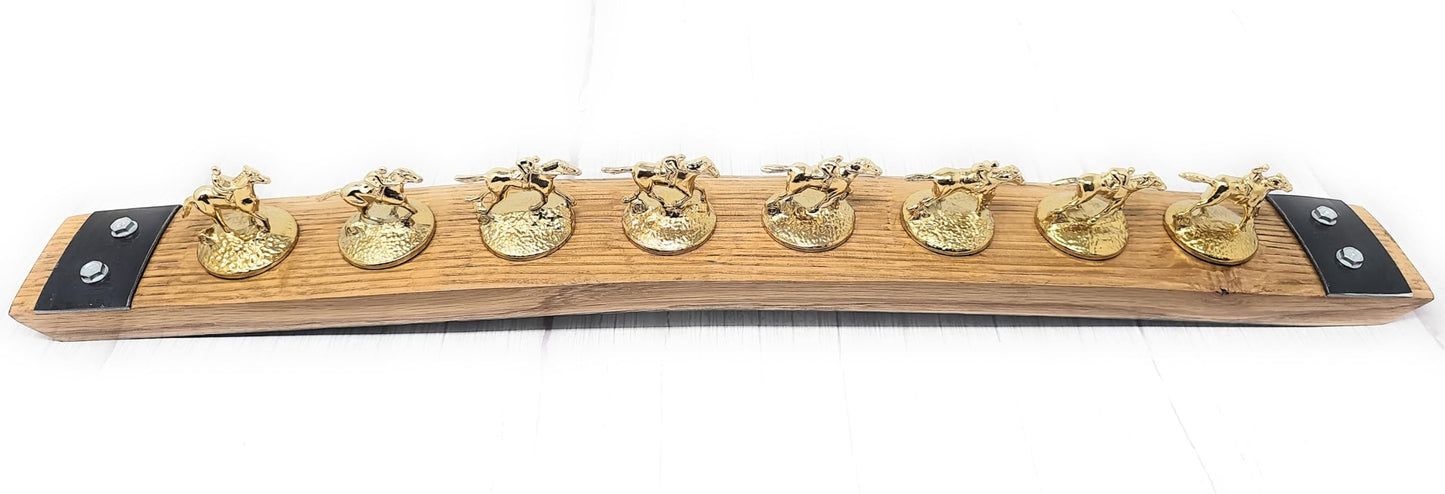 Barrel-Art bourbon stopper holder/Whiskey cork display/Fits Blanton's stoppers/with Metal (Natural)