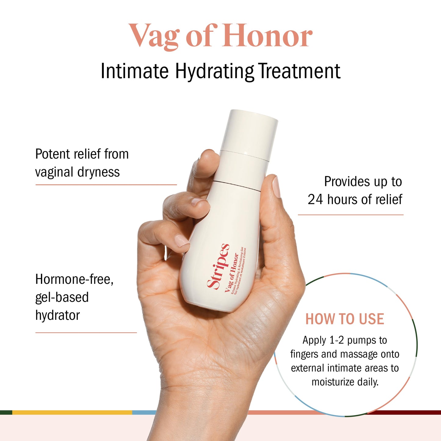 STRIPES Beauty Naomi Watts Vag Honor Feminine Hydrating Gel Restore Moisture And Improve Dryness Soothing Squalane And Hyaluronic Acid Safe Sensitive Skin Menopause Support 3.7 Fl Oz
