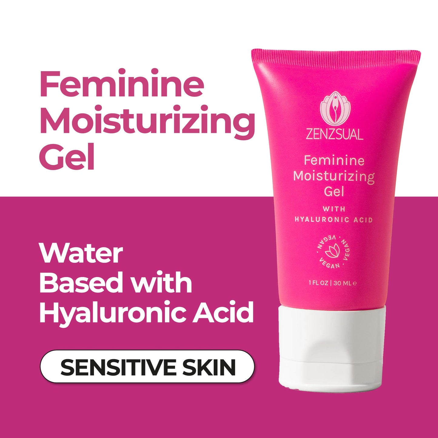 ZENZSUAL Feminine Foam Cleanser + Gel with Hyaluronic Acid (1 Oz. ea.)
