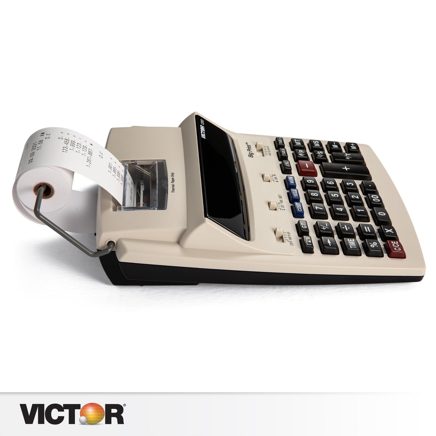 Victor 1310 Big Print Printing Calculator, 12-Digit LED Display, Fast Ink-Free Printing (8.0 LPS), Cost/Sell/Margin Keys, Advanced Business Functions, 2-1/4" Thermal Paper