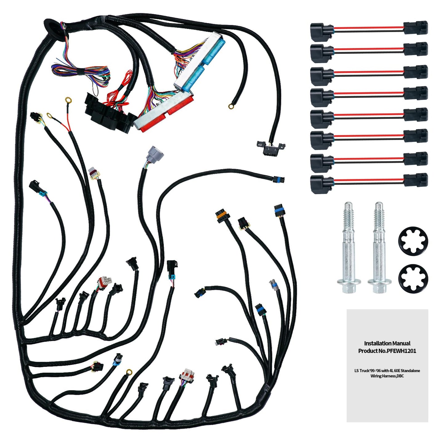 4L60E Engine Wiring Harness LS Swap Standalone Wire Compatible with 1997-2006 GM DBC LS1 4.8L 5.3L 6.0L Vortec Engines W/4L60E Transmission Drive by Cable