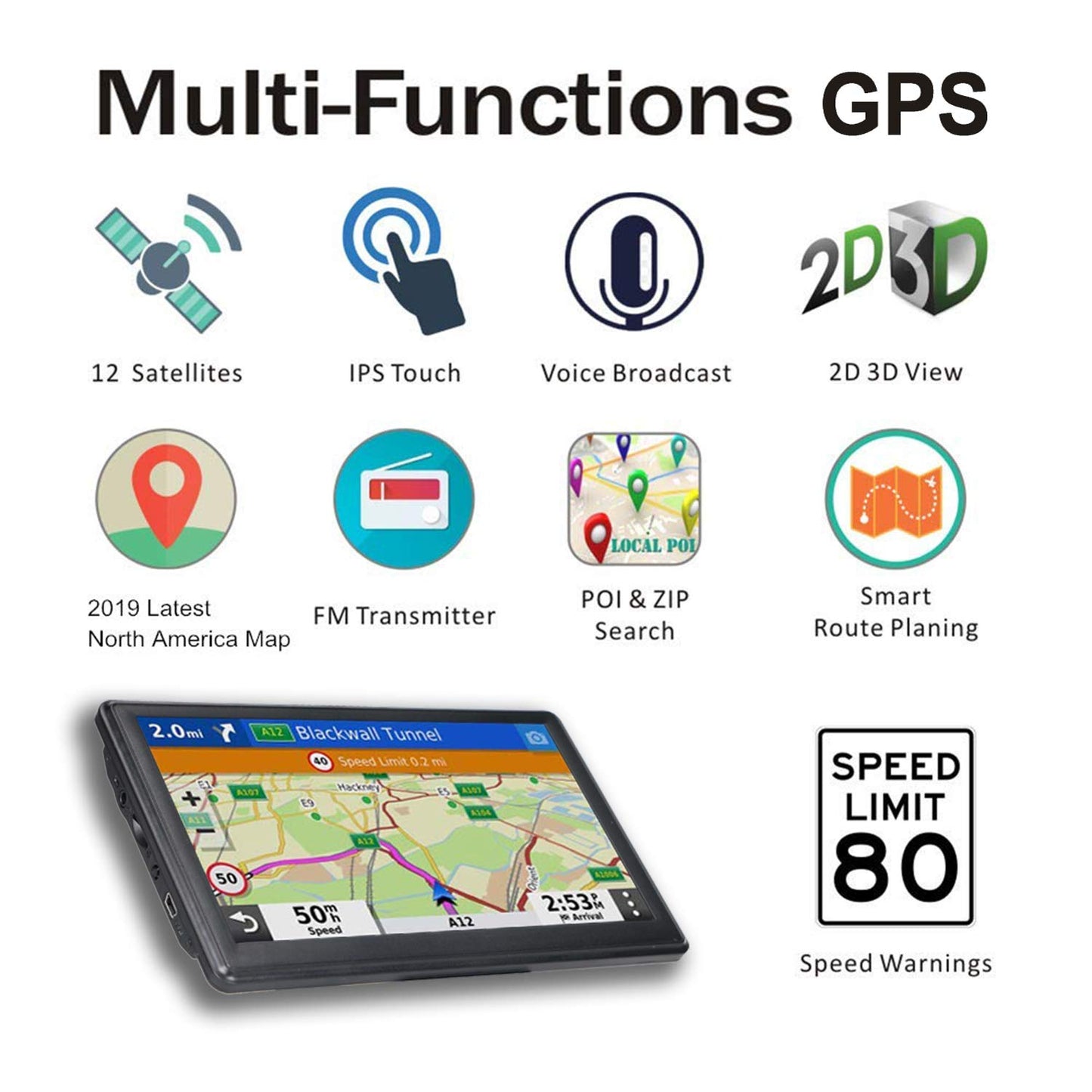 OHREX N700 GPS Navigator for Car Truck RV 2025,Truck GPS Commercial Drivers,Trucker GPS for semi Truck,Free Lifetime Maps Updates,7 inch Touchscreen,Custom Truck Routing,Driver Alerts
