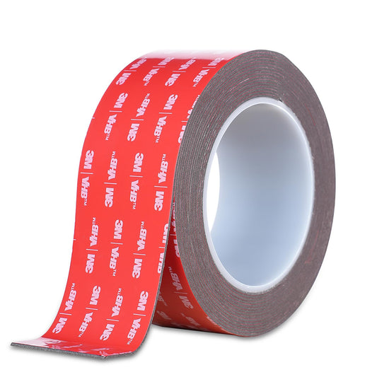 Double Sided Tape Heavy Duty, Waterproof Mounting Foam Tape, 16.5ft Length, 1.97in Width, High Temperature Resistant Adhesive Tape for Car, LED Strip Light, Office Decor, Uses VHB 5952 Raw Material