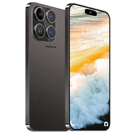 14 Ultra Smartphone Unlocked Cell Phone,Battery 6800mAh 6.82" HD Screen Unlocked Phones,16+512GB Android 14 with 128GB Memory Card,Dual SIM/Fingerprint Lock/Face ID/GPS (Black, 16+512GB)