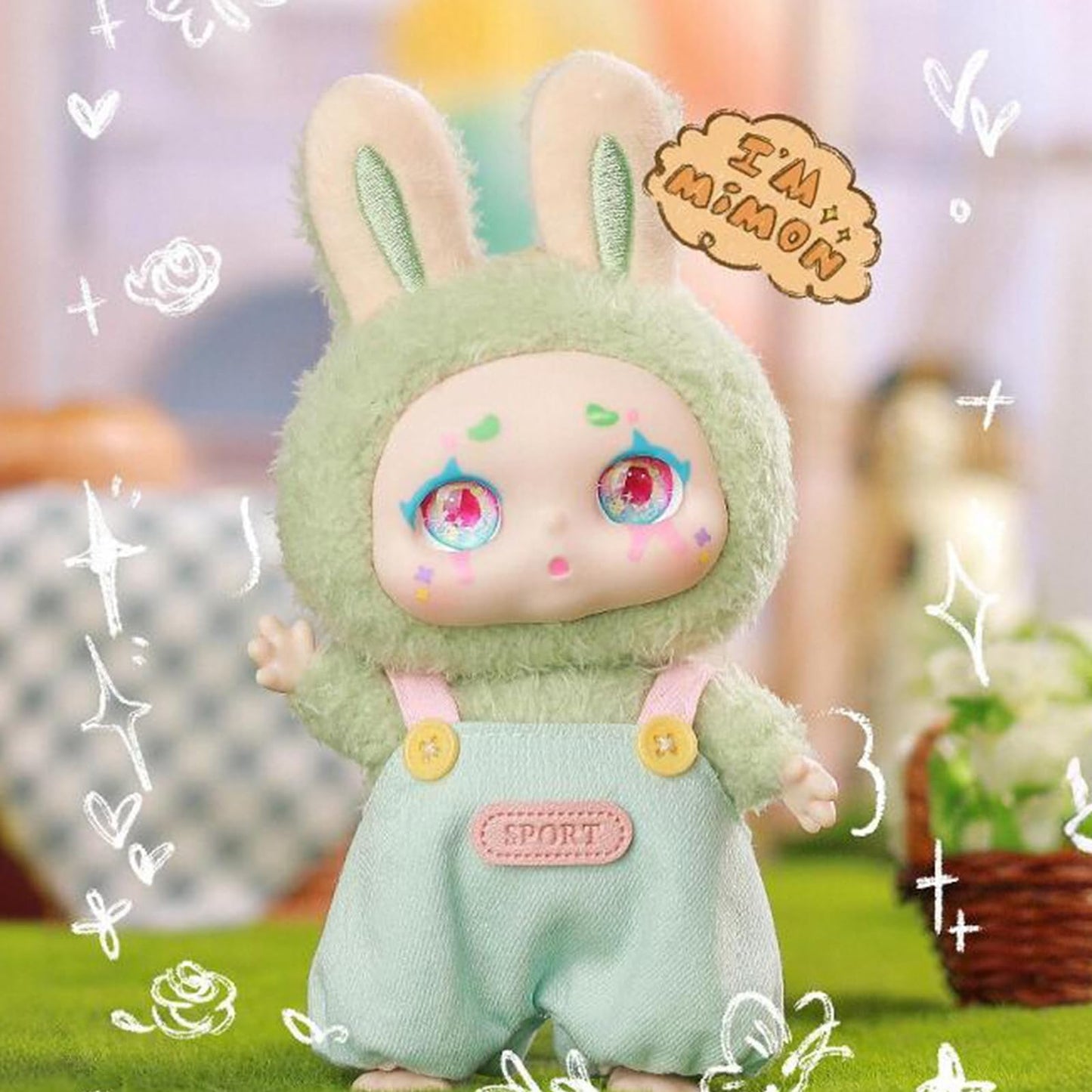 CALEMBOU Plush Doll Blind Box, Kimmon Mimon Series, Kawaii 1 of 6 Possible Mystery Collectible Toys, Cute Soft Animals, Charm Birthday Gifts