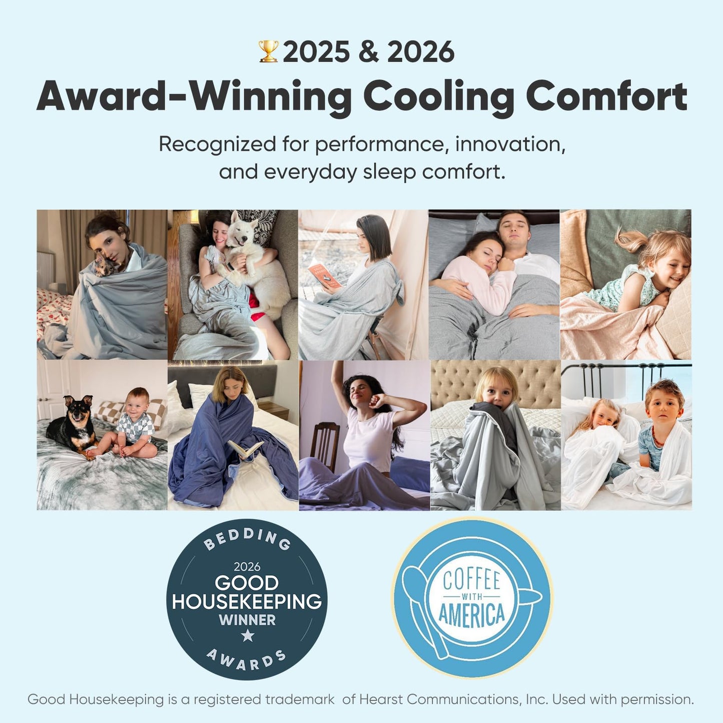 Elegear Revolutionary Cooling Blanket King, Absorbs Heat to Keep Body Cool for Night Sweats, Double Sided Arc-Chill3.0 Cool Fiber Q-Max>0.5, Lightweight Summer Cold Blankets Sleeping 90" x 108"