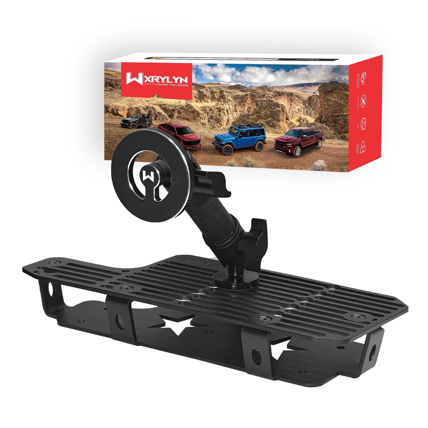 WXRYLYN 2022-2026 Tundra 2023-2026 Sequoia Metal Dash Platform Phone Mount Magnetic Phone Holder