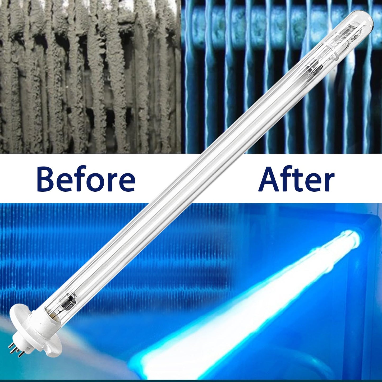 BAIMNOCM 15 Inches UVC Replacement Bulb 17W, TUVL-215, TUVL-200-E Compatible with Air Fresh UV Aire Blue-Tube, AHU Series 1, and APCO MAG 15