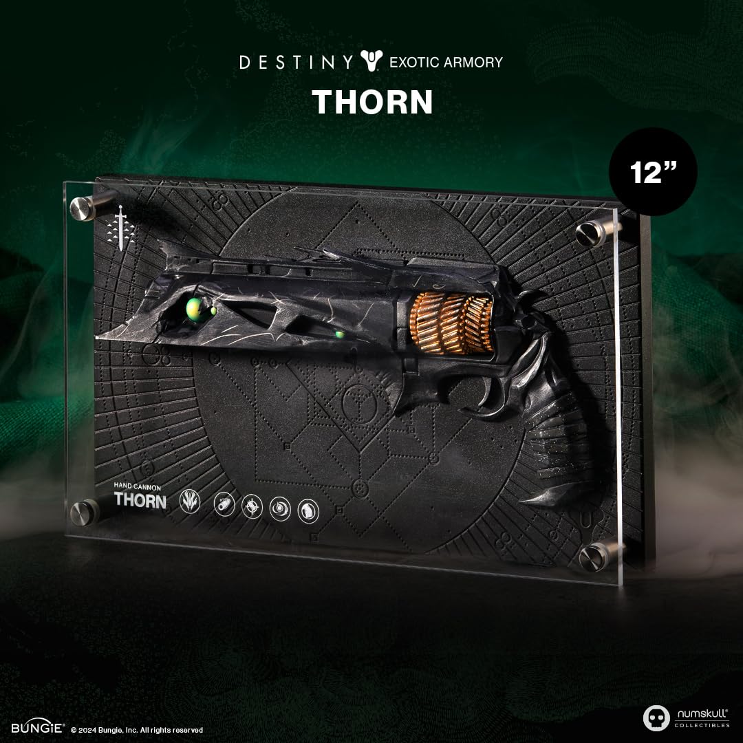 Numskull Thorn Exotic Weapon Figure 12x7 (30x18cm) Limited Edition Collectible Replica Statue - Official Destiny Merchandise - FPS Sci-Fi Action Video Game Figurine