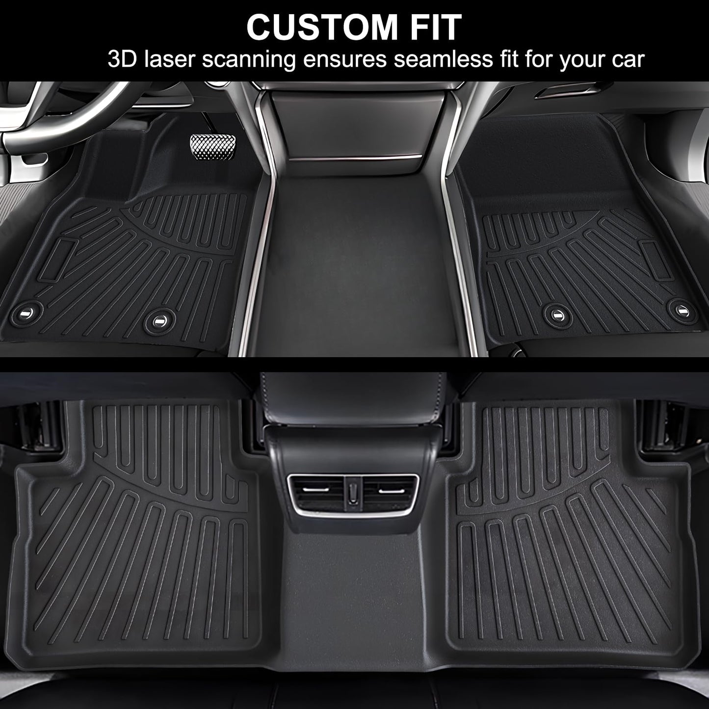 MOOREVER Floor Mats & Cargo Liner for 2024 2025 2026 Chevy Trax (LS/1RS/LT/2RS/ACTIV) & Buick Envista (Preferred/Sport Touring/Avenir), All Weather Floor Liners for Chevrolet Trax Car Accessories