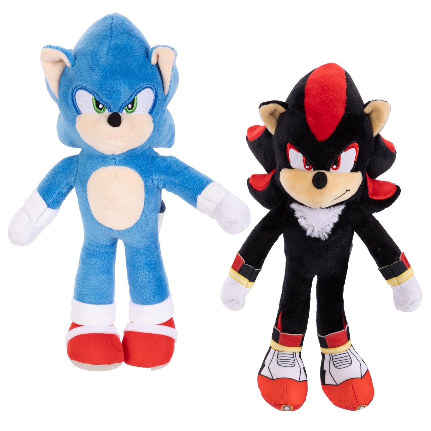 Sonic 3 Movie Plush: Sonic & Shadow 9-Inch Stuffed Toy Figures - Officially Licensed 3 Movie, Amazon 2-Pack Kids Plush Toy Figure Set