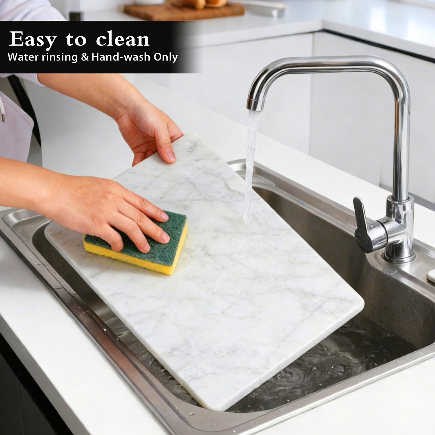 PracFit Italian Carrara White Marble Cutting Board for Kitchen 12×16 In – Stone Cutting Board, Pastry Board for Baking, Cheese & Charcuterie, Granite-Like Durable and Elegant Food Preparation
