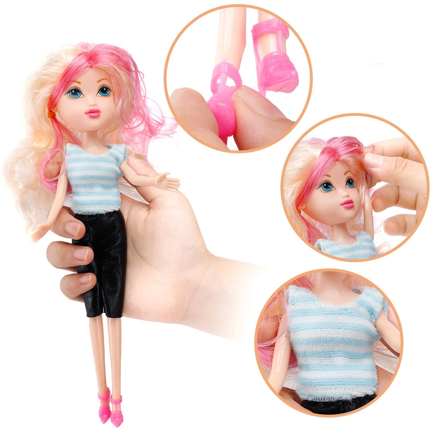 Liberty Imports 12 Pack: American Fashion Beauty Dolls in Individual Boxes - 10" Girls Runway Divas Multipack Toys Bundle Bulk Party Favors Supplies (10")