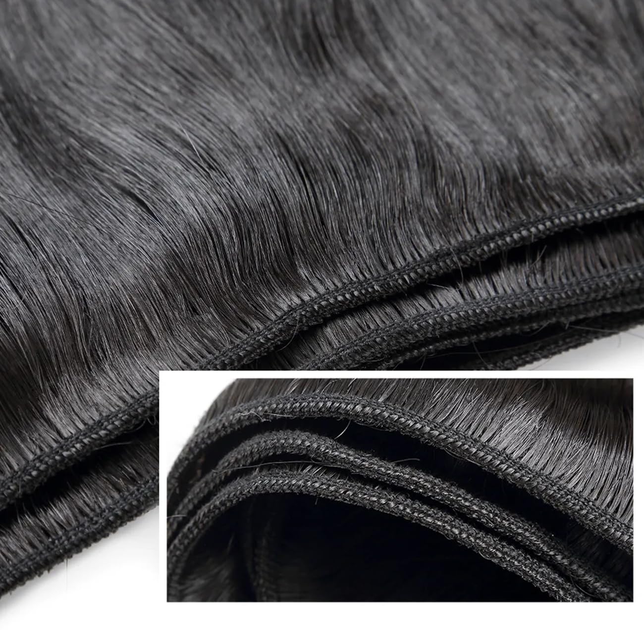 Afrodiva Straight 3 Bundles Human Hair 16 18 20 Inch 100% Unpro cessed Brazilian Virgin Human Hair Bundles Double Weft Weave Bundles Straight Hair 70g/Bundle Hair Natural Color
