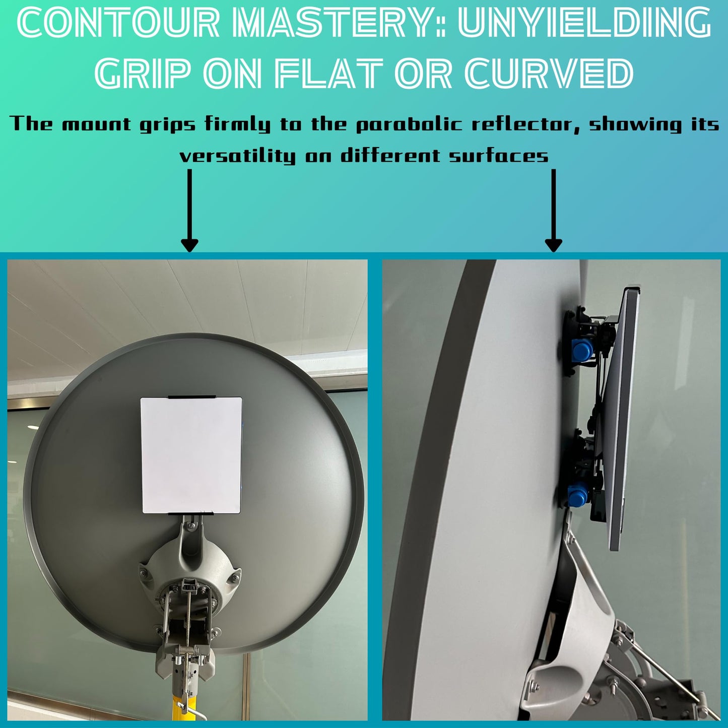 AntenaFix Starlink Mini Mount | Low-Profile Suction Cup Mount for Dish | Secure Mounting Kit for RVs, Vans, Boats, and Vehicles | Weather-Resistant and Durable