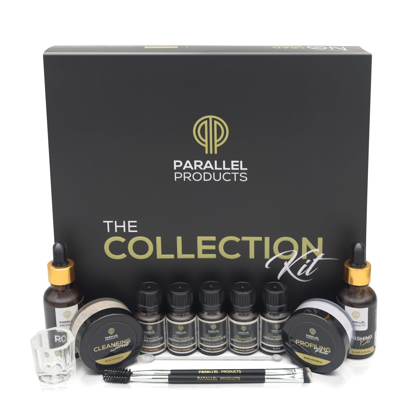 Parallel Products Henna Hair Color Kit - Complete Tint Kit for Professional Spot Coloring - Covers Grays and Roots - Color Palette Included