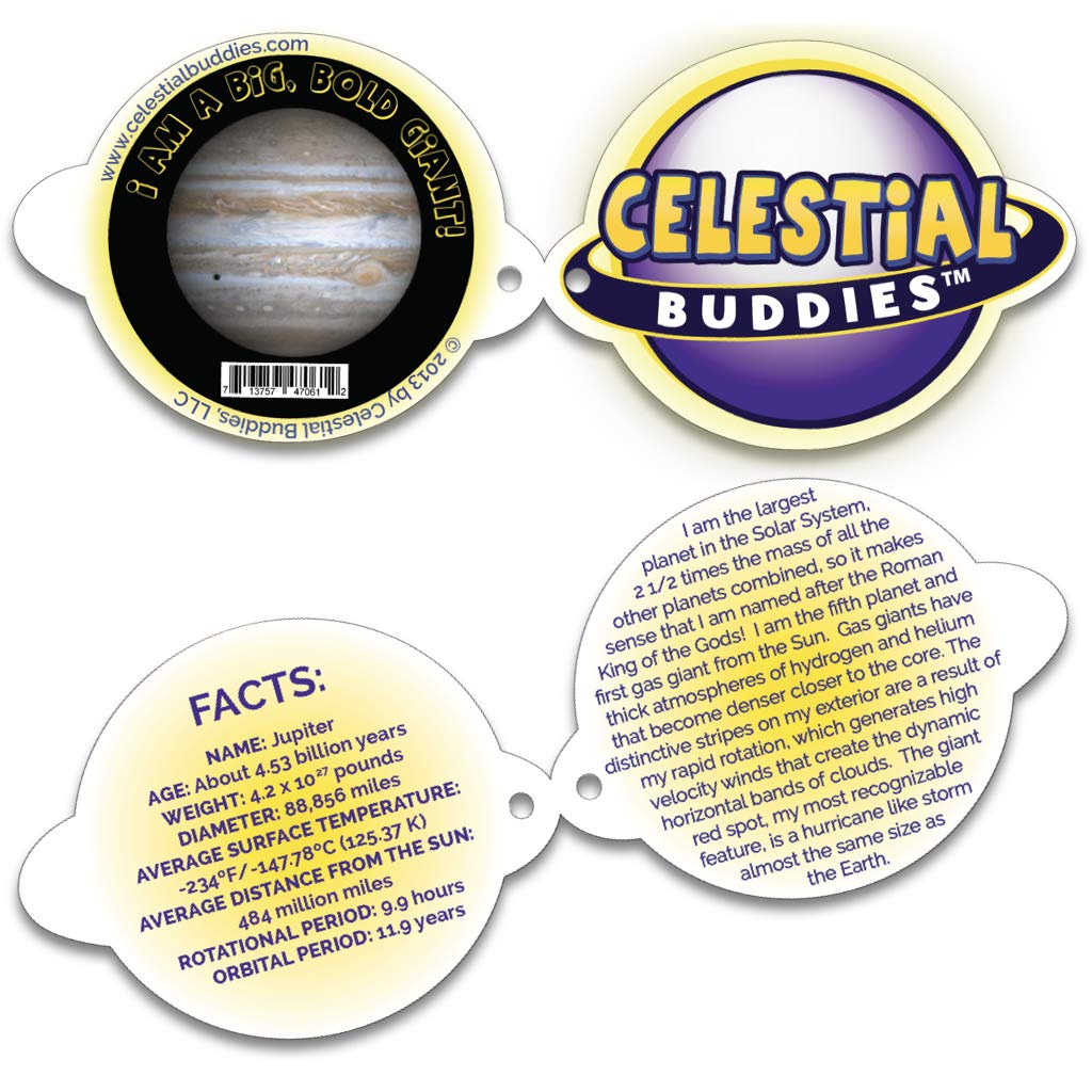 Celestial Buddies Jupiter Buddy Science Astronomy Space Solar System Educational Plush Blue Planet Toys