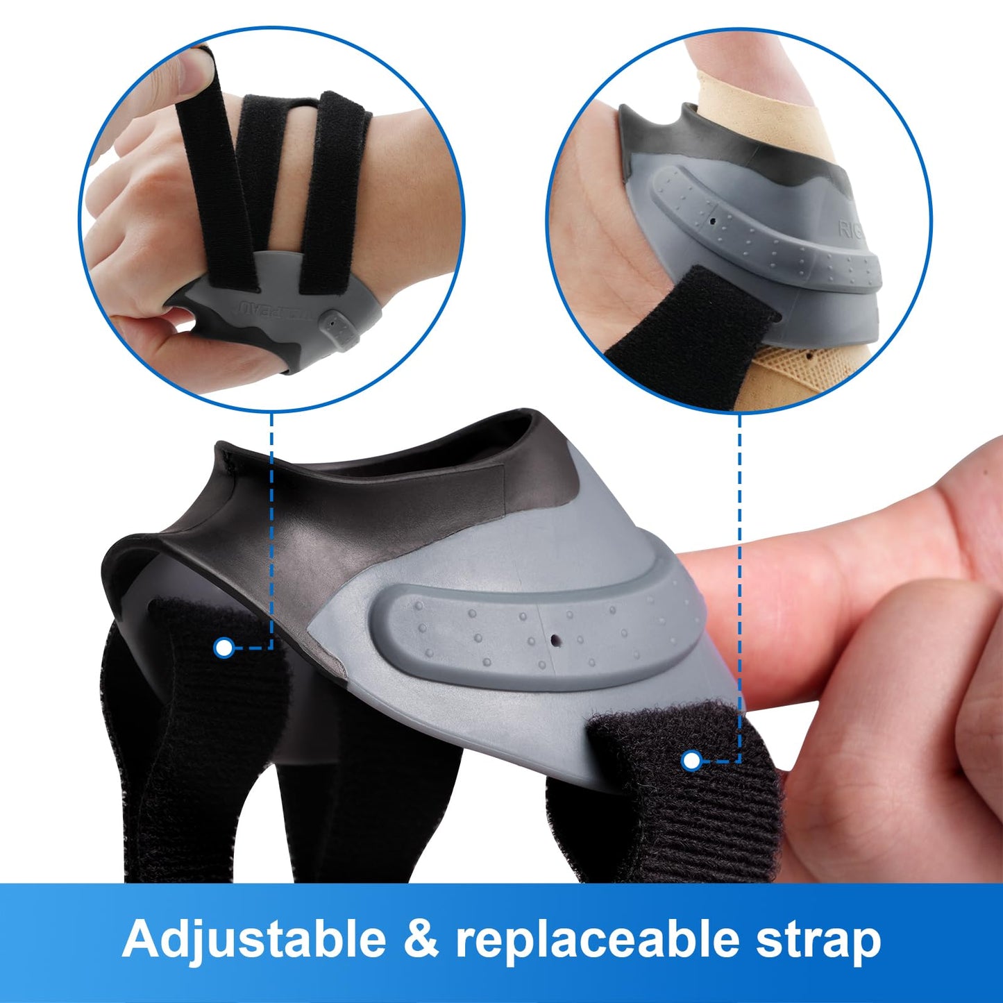 Velpeau CMC Joint Thumb Arthritis Support Brace - Soft & Hard Plastic Compose - with Thumb Compression Sleeve, Stabilizes Thumb CMC Joint Without Limiting Hand Function (Black, Right - Medium)