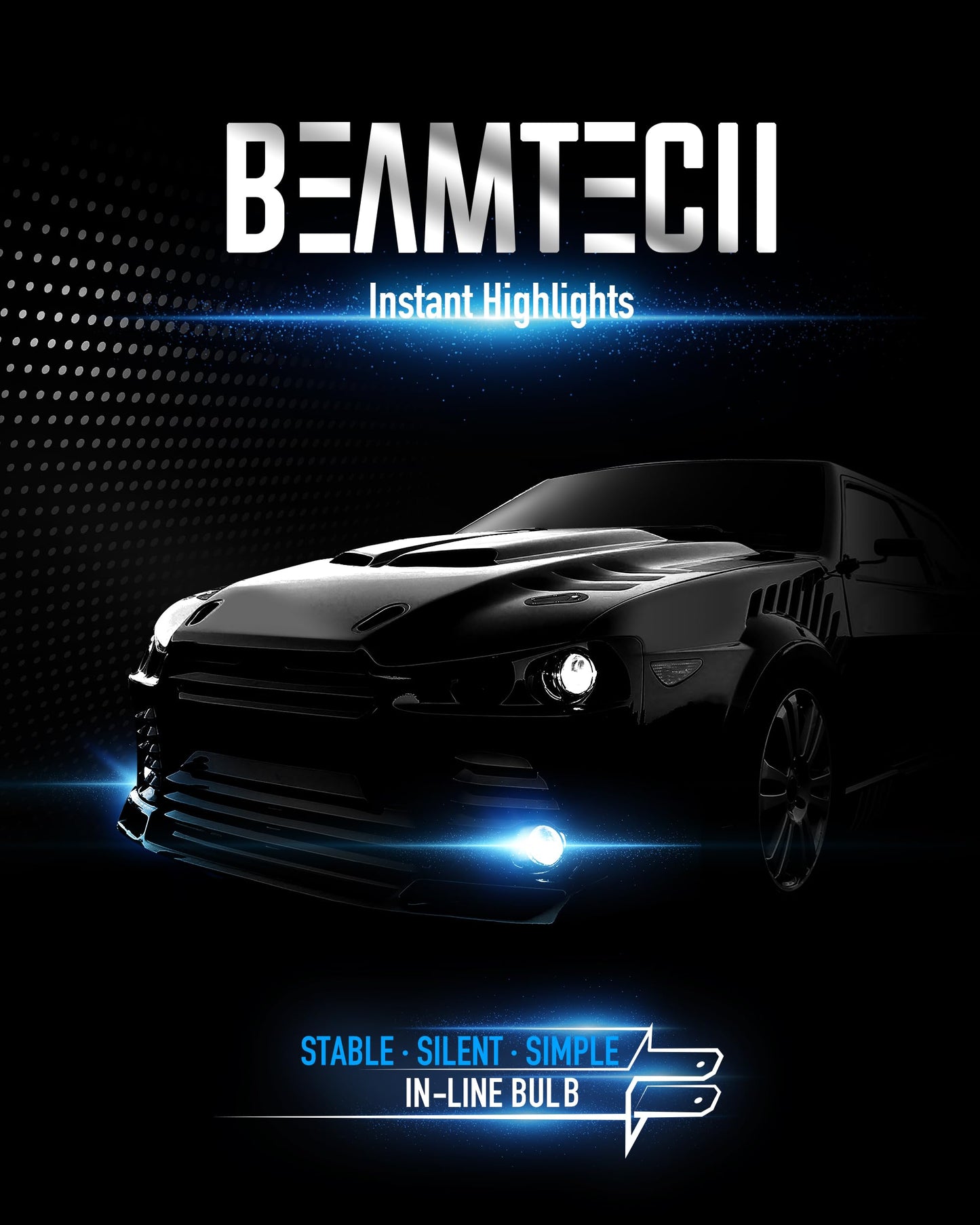 BEAMTECH 9005 H11 Bulbs, Fanless In Line HB3 H8 H9 Fog Light Bulb 6500K Xenon White Fog Light Of 4