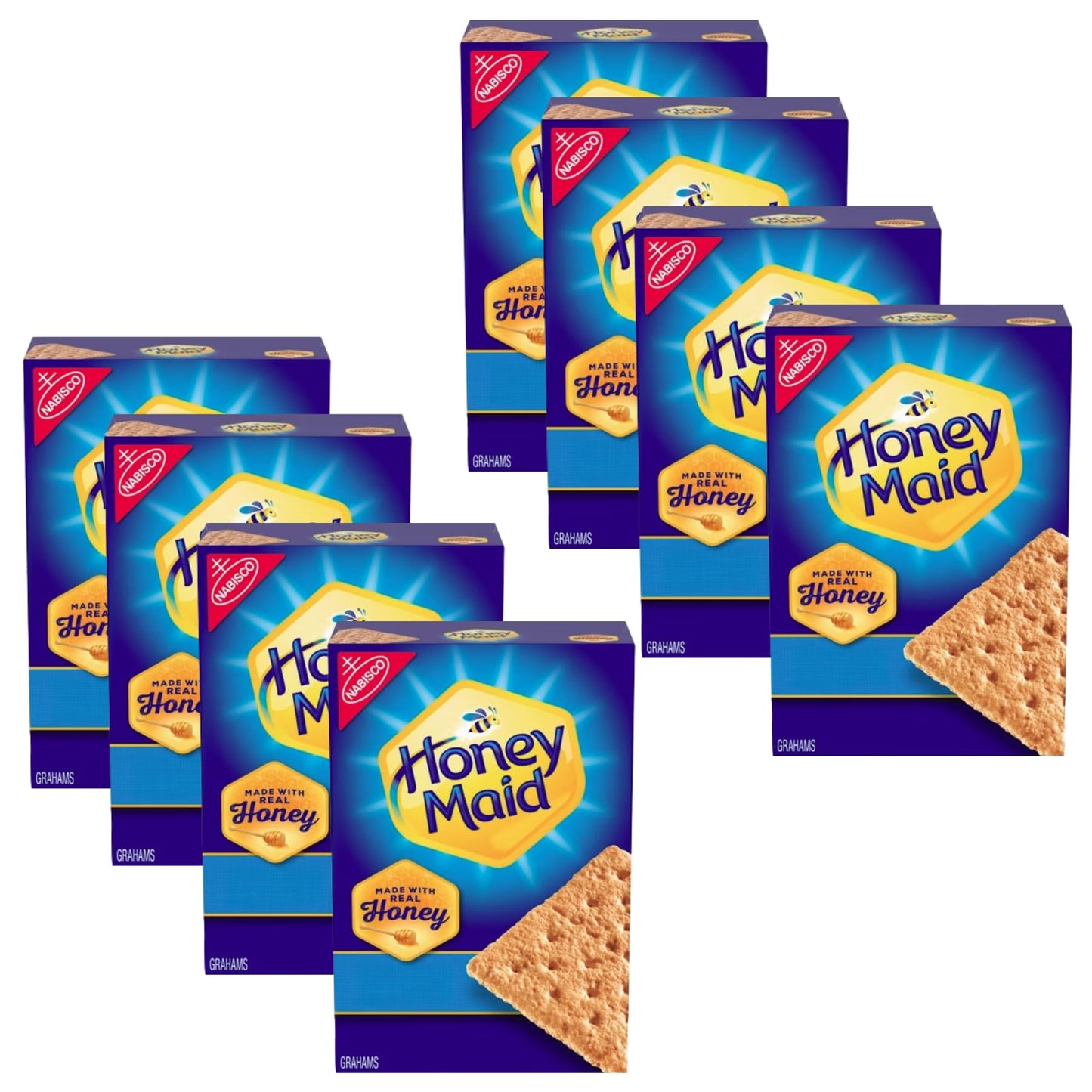 (Pack of 8) Bulk Value Pack Honey Maid Honey Graham Crackers – 14.4 oz Boxes – Classic Snack for S’mores, Baking & Snacking (216 Full Sized Crackers)