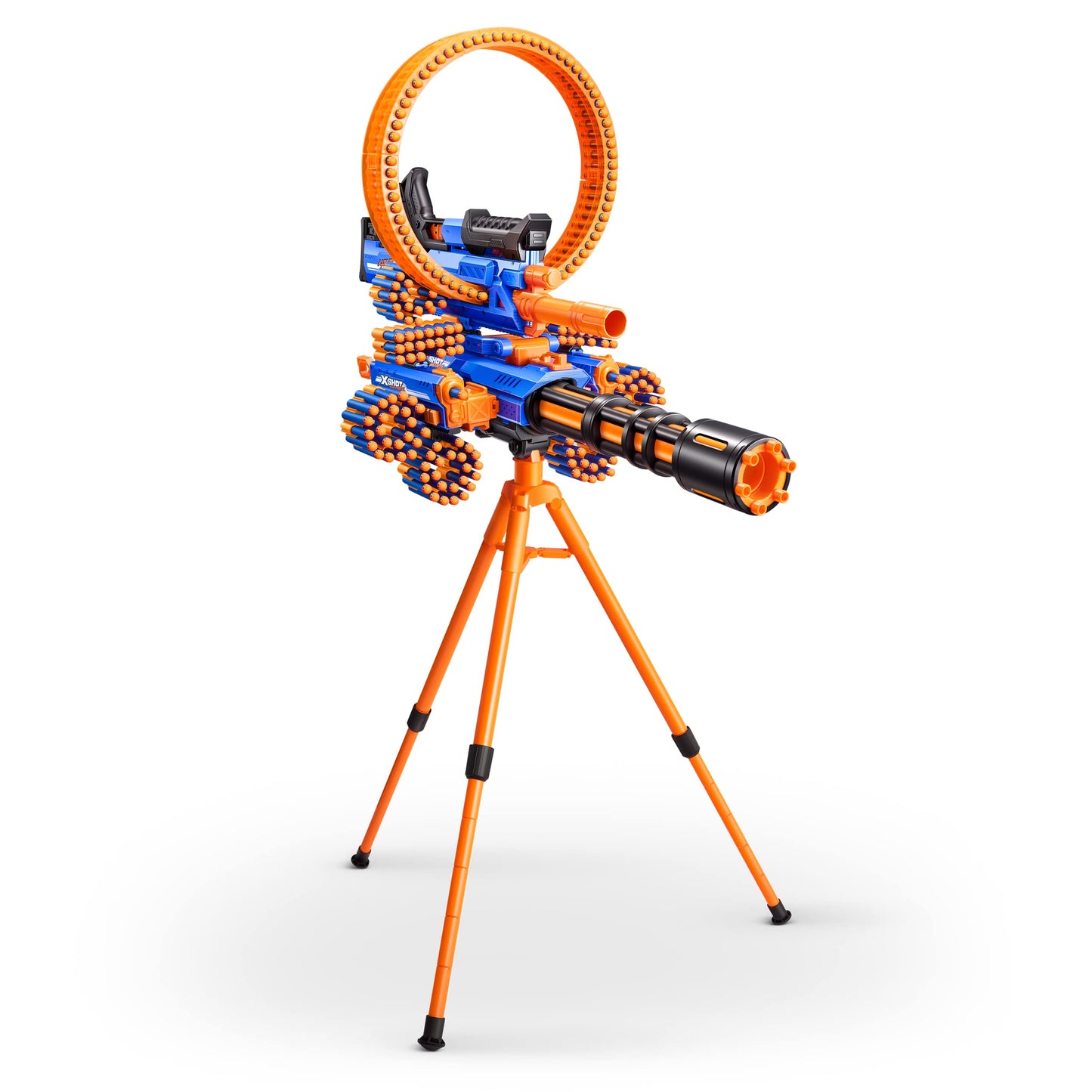 X-Shot Insanity Motorized Rage Fire by ZURU with 72 Darts, Motorized Blasting Power, Auto Feeding Belt, Tripod and Scope, Outdoor Toy for Boys and Girls, Teens and Adults