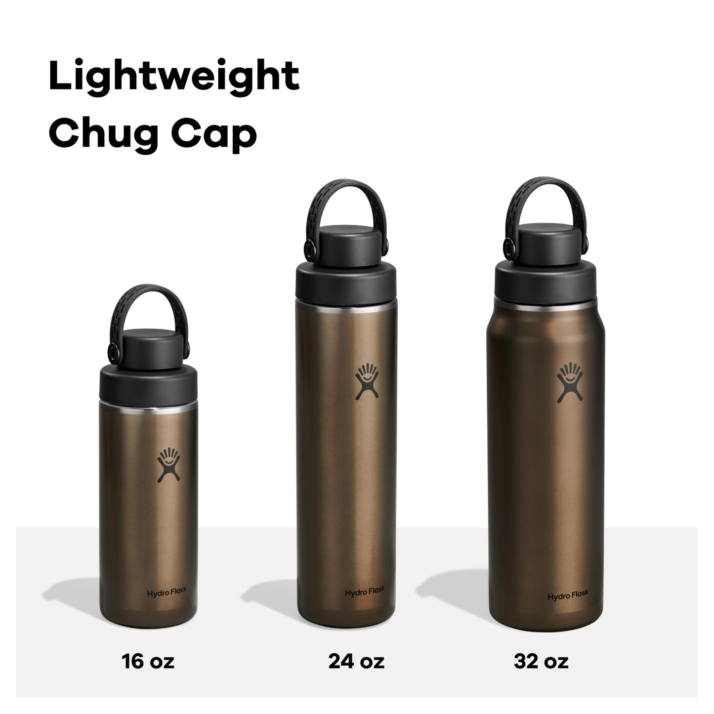 Hydro Flask Lightweight Wide Flex Chug Cap - Insulated Stainless Steel Water Bottle 24 Oz Obsidian
