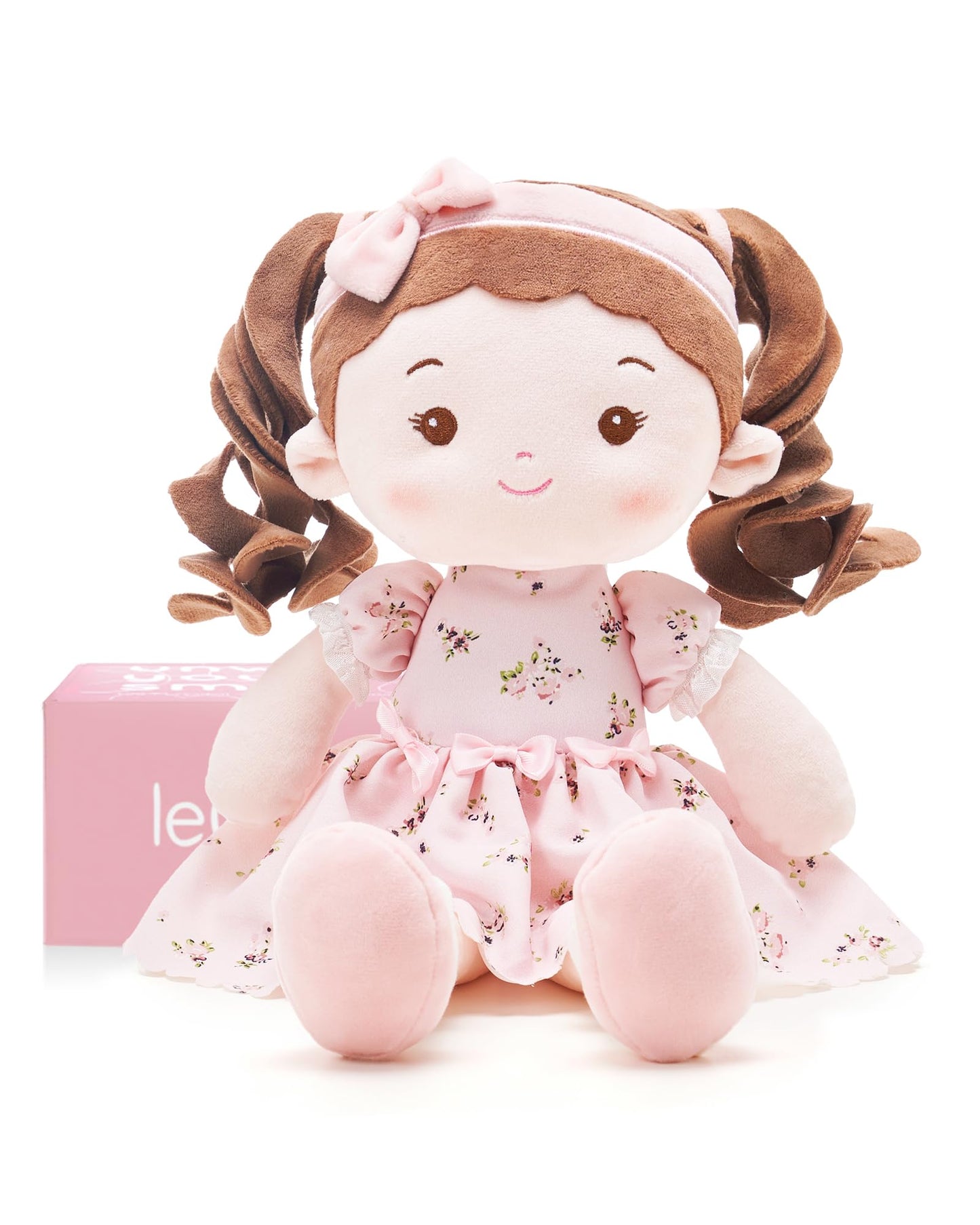 LeyaDoll Soft Baby Doll Toys (16''), My First Baby Rag Doll for 1 Year-Old Girl Birthday Gift, Leya Doll Christmas Plush Toys Gift for Toddler Kids Infants -Princess Breeze