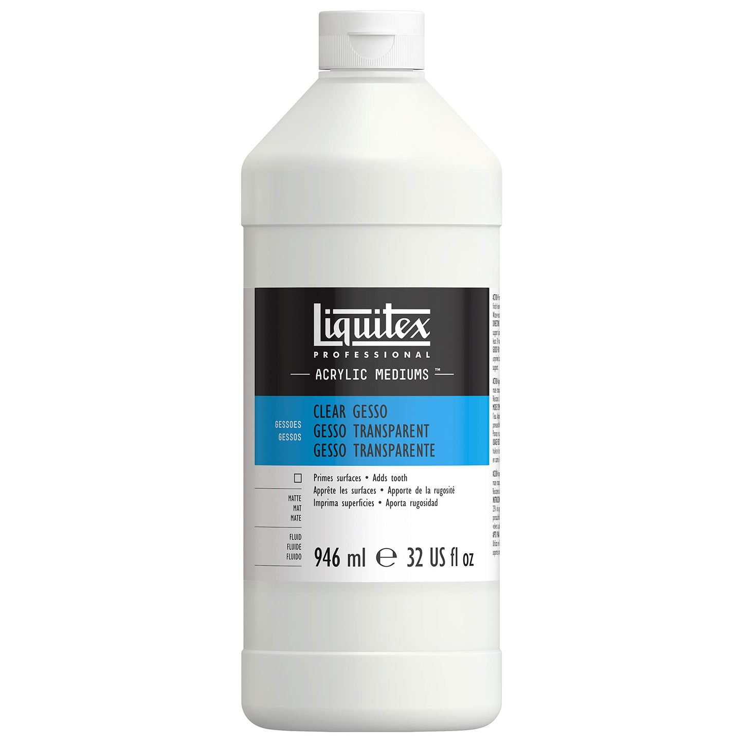 Reeves 7632 Liquitex Professional Clear Gesso Surface Prep Medium, 32-Ounce