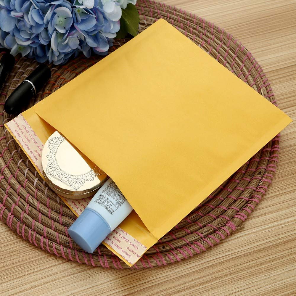 5x10 inches Kraft Bubble Mailer Self Seal Bubble Shipping Envelopes 250 Pack