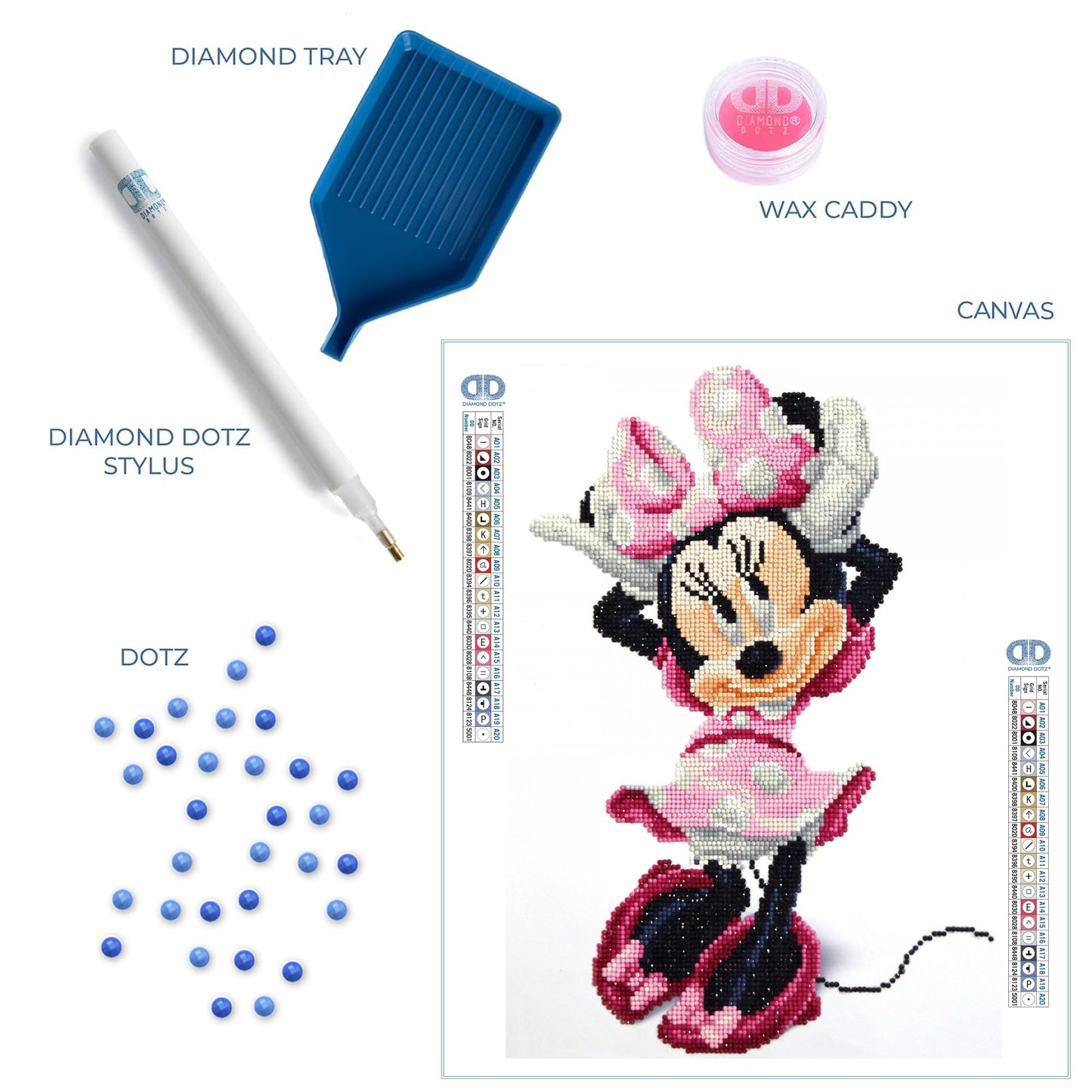 Pracht Creatives Hobby Diamond Art KIT Minnie, Colourful Mittel