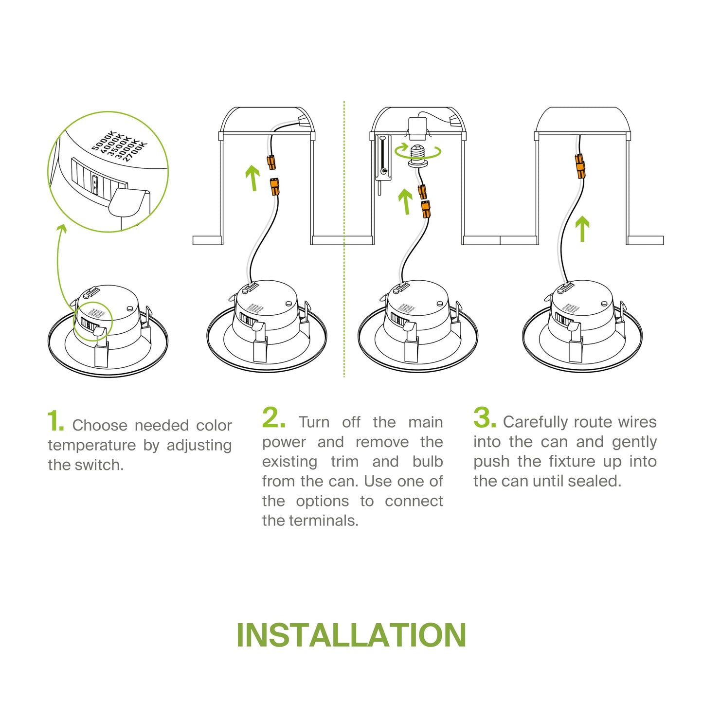ASD Retrofit LED Recessed Lighting 4 Inch | 9W 700 Lm Wet Rated Dimmable Ceiling Downlights | 2700K-5000K Adjustable CRI90 Bronze Room Recessed Light Fixtures | LED Can Lights, UL 12 Pack
