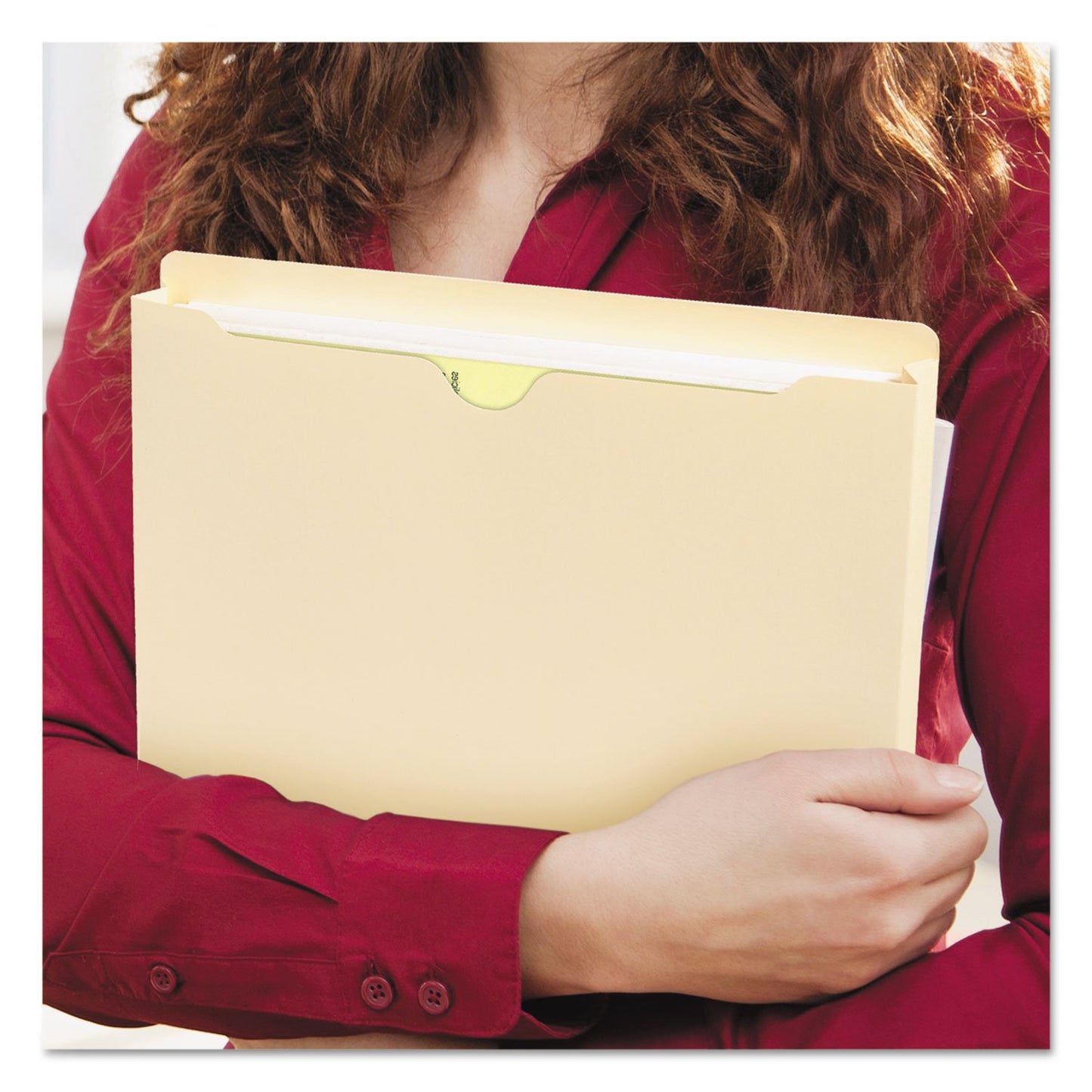 Smead File Jacket, Reinforced Straight-Cut Tab, 1-1/2" Expansion, Letter Size, Manila, 50 per Box (75540)