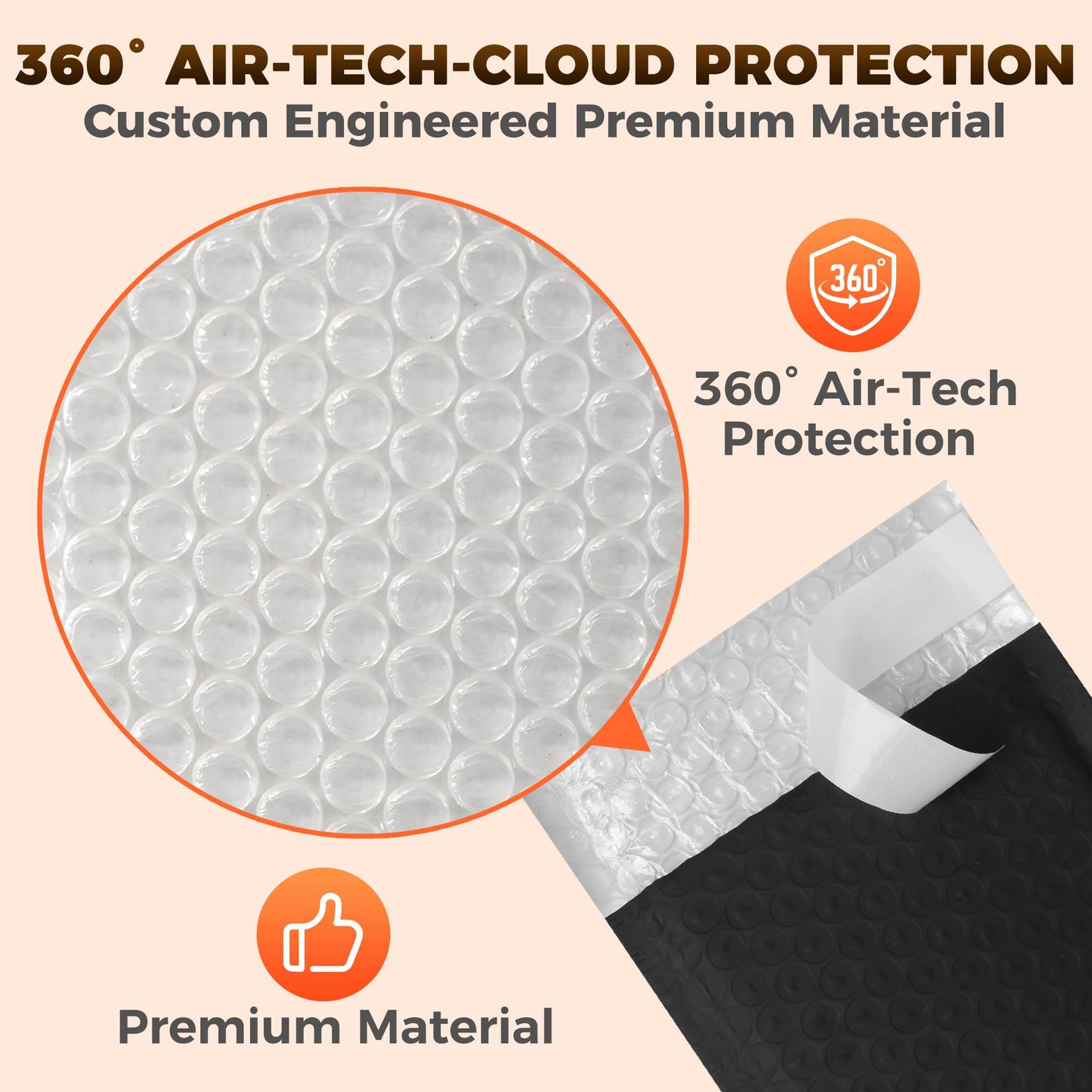 510-Pack Bubble Mailer 4'' x 8'' - Self-Sealing Waterproof Small Mailing Envelopes Padded Lightweight Shipping Bags for Accessories, Small Parts, Jewelry, Trading Cards, Compact Items 4x7 Usable Space