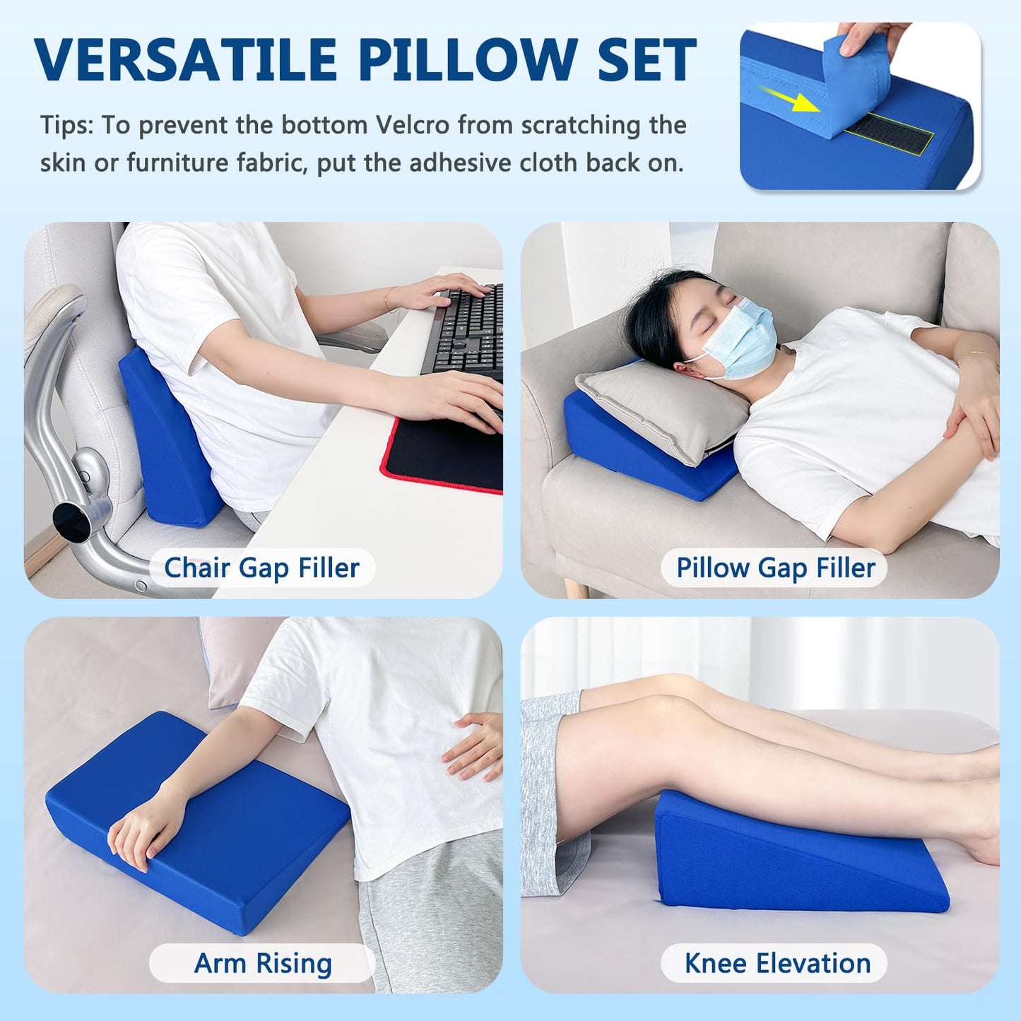 KAAMOS Heel Offloading Cushion Footbed for Bedsore Heel Protectors for Pressure Sores Foot Elevation Pillow Post Surgery Ankle Protector Cushion Leg Support Positioning Pillows for Bedridden Patient
