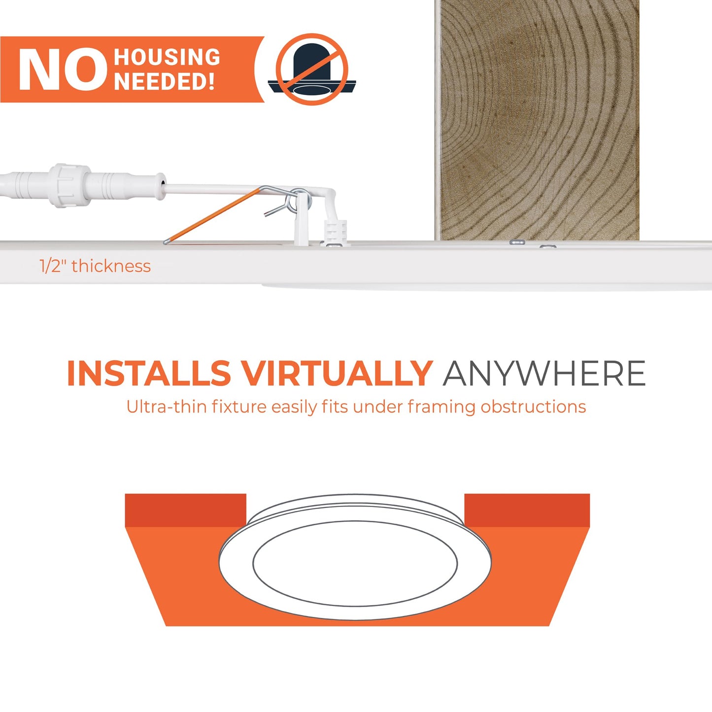 HALO HLB Recessed Lighting 6 Inch LED Canless, Dimmable w/Selectable Lumens and Color Temperatures 4-Pack- HLB6LSFS5-4PK