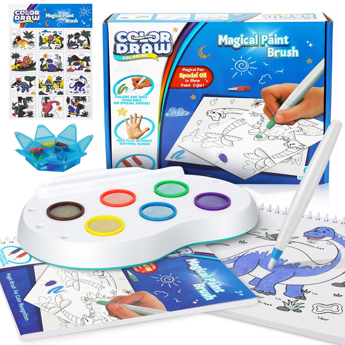 Nevzan Dinosaur Color Brush for Kids