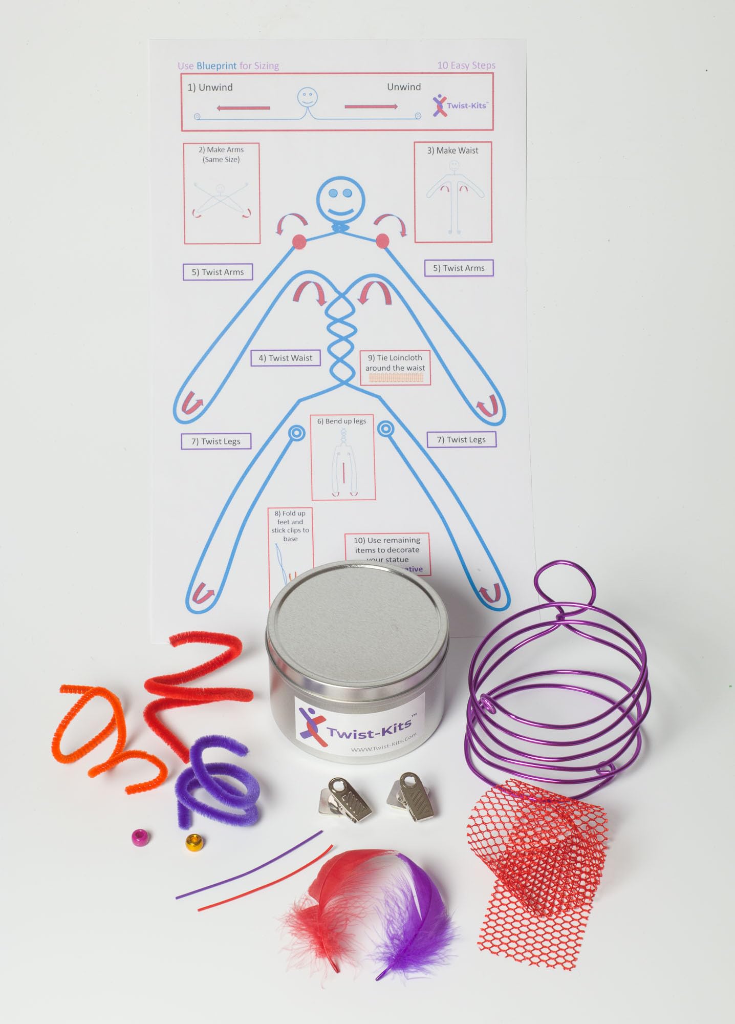 Terry Twisty (Medium Bend) - DIY Creative Wire Statue Kit
