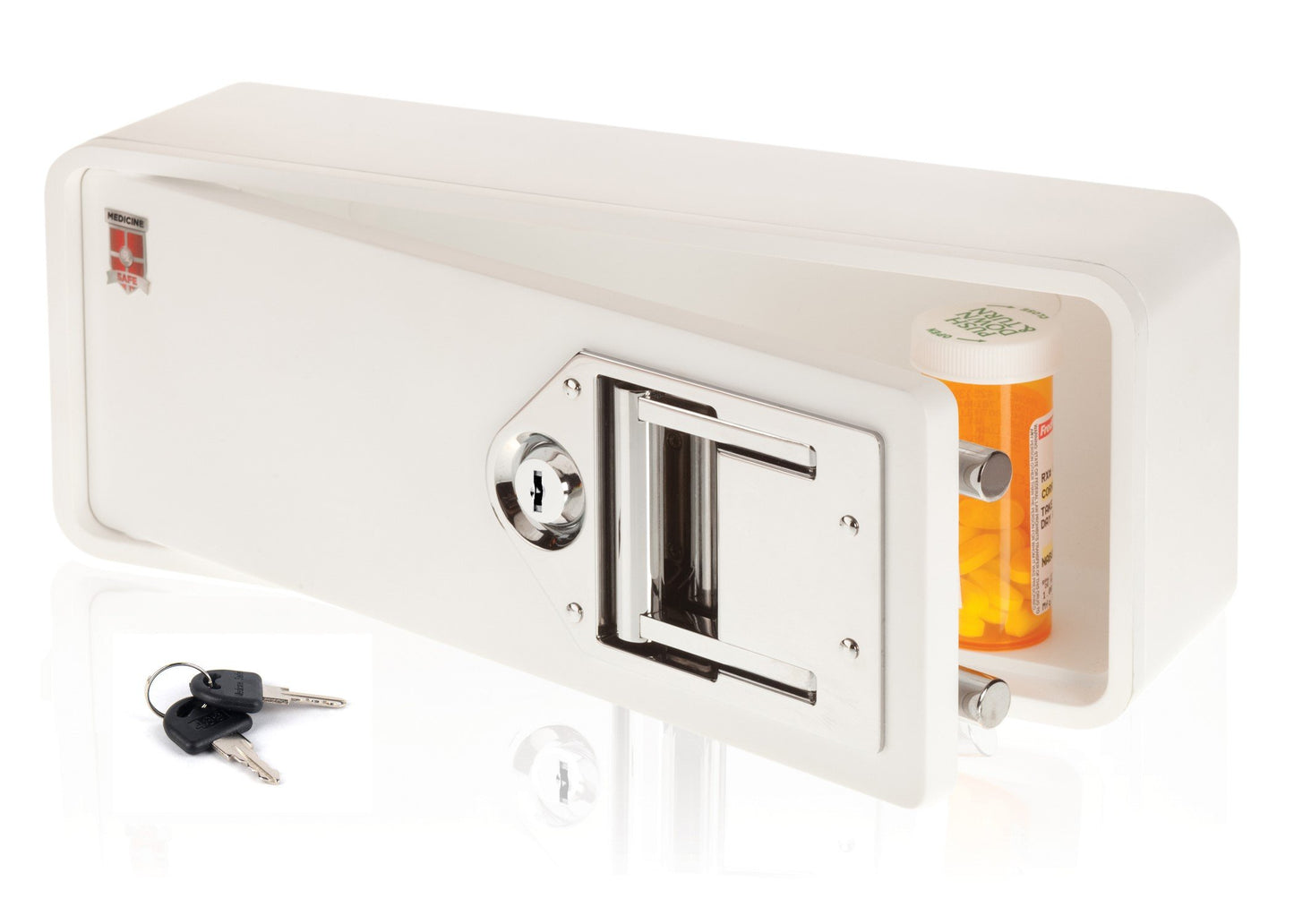 MEDICINE RX SAFE Medicine Safe-Standard Key, White 38 Inch