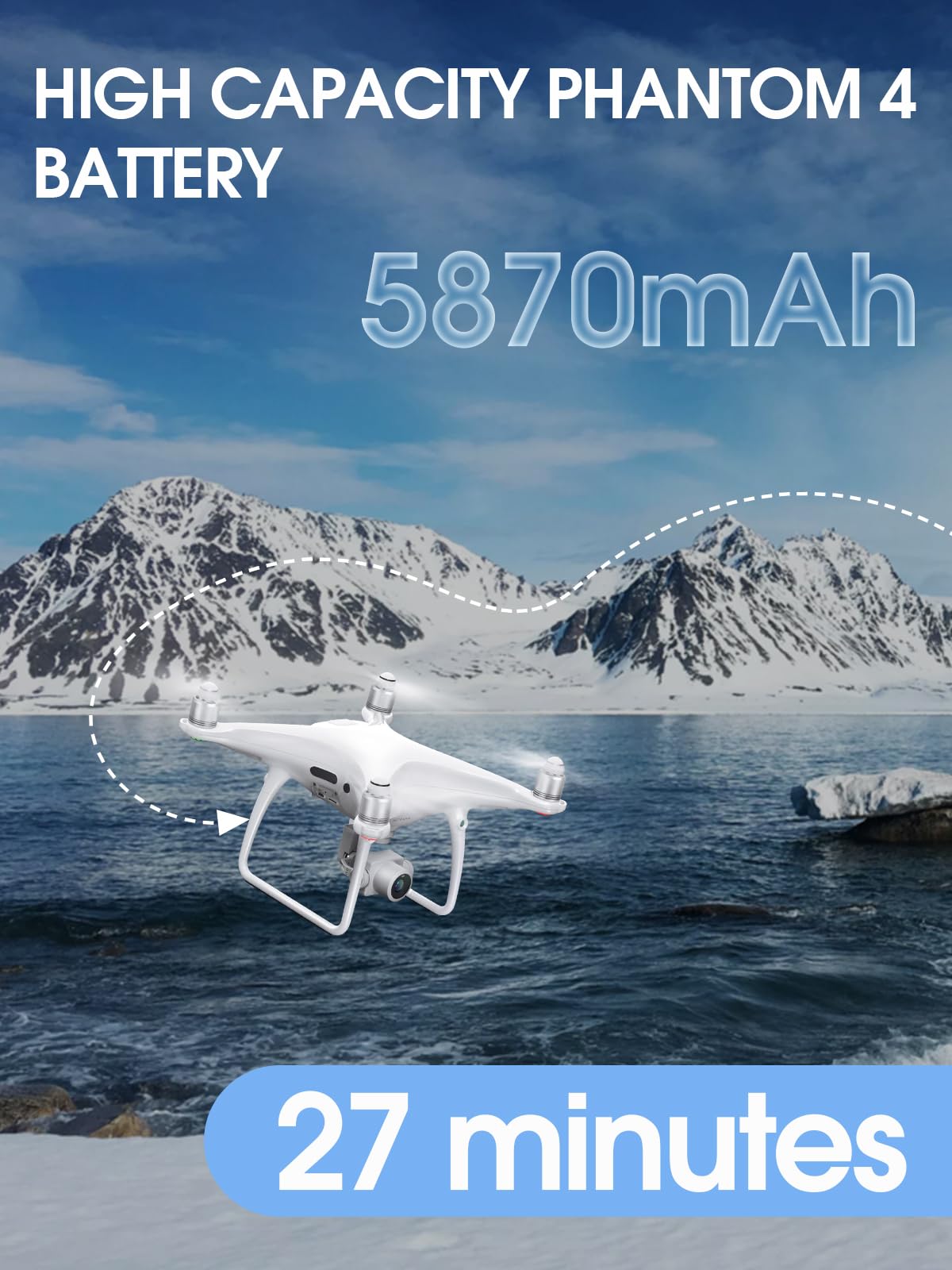 anegine Phantom 4 Battery for DJI, 5870mAh 15.2V Intelligent Flight Battery Compatible with DJI Phantom 4 Pro Series Drone