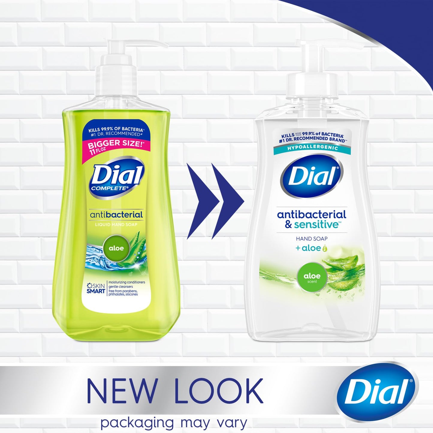 Dial Antibacterial Liquid Hand Soap, Aloe, 11 fl oz (Pack of 12)