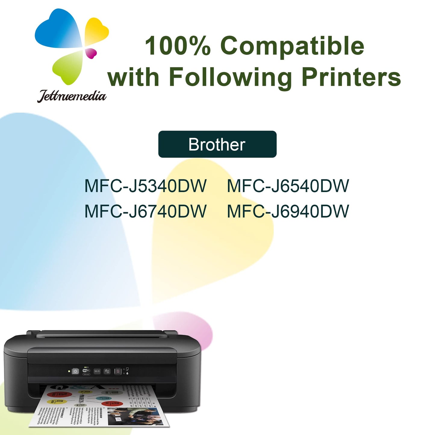 LC402 LC402XL Ink Cartridges Compatible for Brother LC402 XL for Brother MFC-J5340DW MFC-J6540DW MFC-J6740DW MFC-J6940DW J5340 J6540 J6740 J6940 MFCJ5340 MFCJ6540 MFCJ6740 MFCJ6940 Printer Multipack