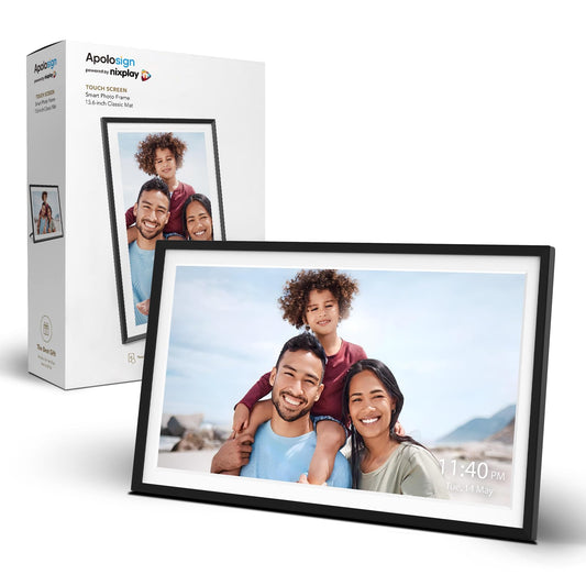 ApoloSign Digital Picture Frame Powered by Nixplay, 15.6" Large WiFi Digital Photo Frame, Easy to Share Photos/Videos via Nixplay App, 1920x1080 FHD IPS Touch Screen, Auto-Rotate, Free Cloud Storage
