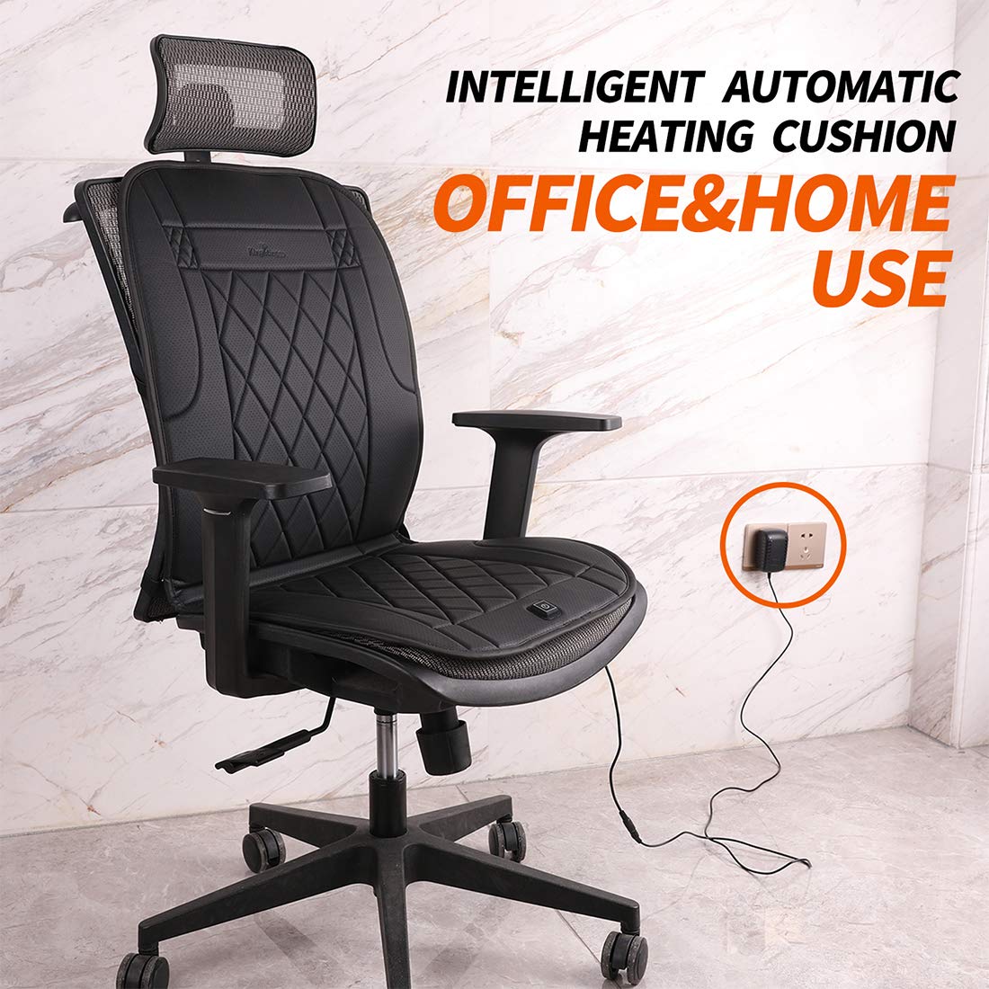 KINGLETING Heated Seat Cushion with Pressure-Sensitive,Heating Chair Pad for Home, Office and More
