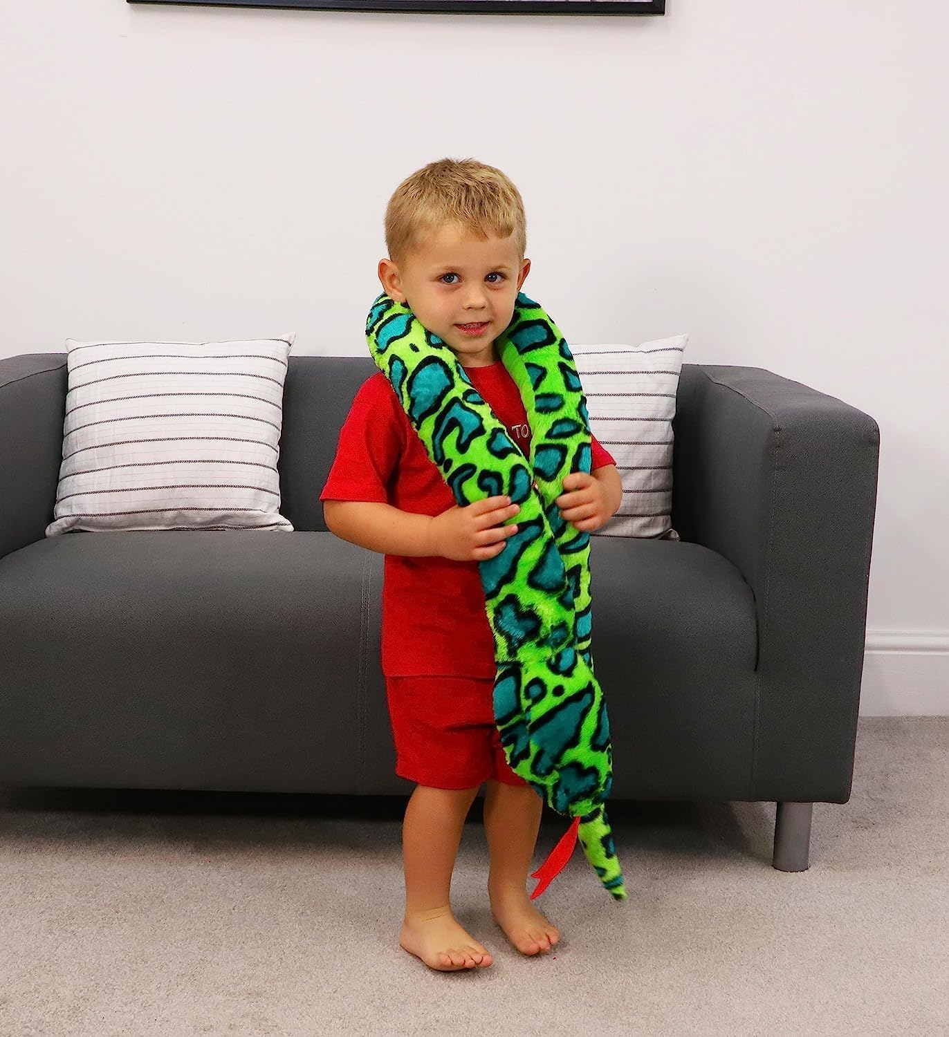Toyland® 170cm (5.5ft) Giant Two-Toned Plush Snake - 5 Assorted Designs - Children's Soft Toys