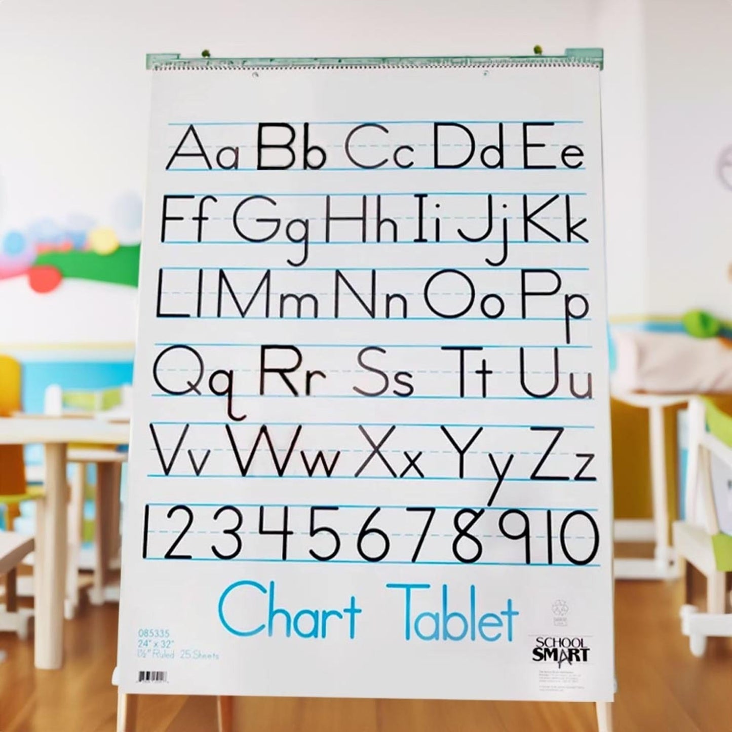 School Smart Chart Paper Pad, 32 x 24 Inches, 1-1/2 Inch Rule, 25 Sheets