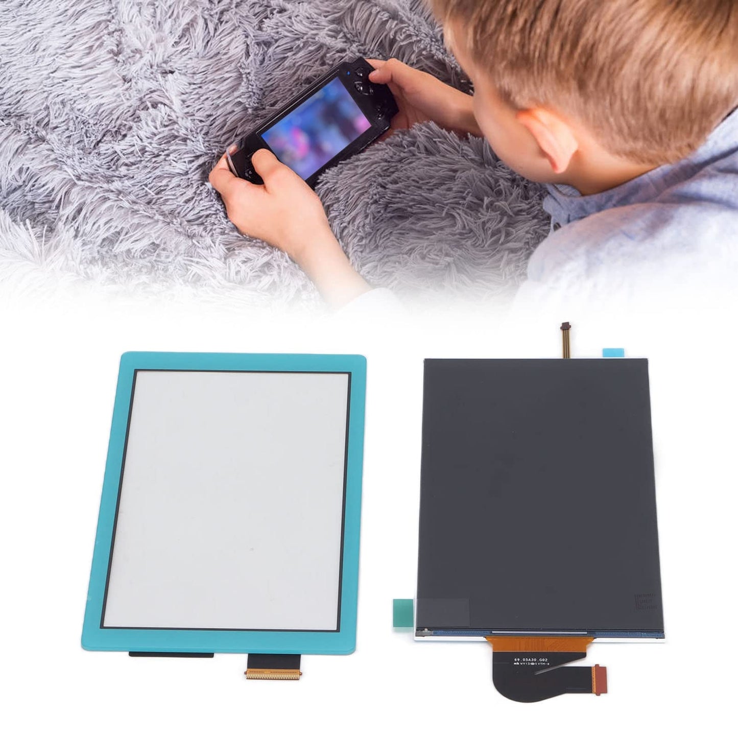 Switch Lite LCD Replacement Screen for Switch Lite Glass Abs Replacement LCD Display Screen for Switch Lite Replacement LCD Display Panel Repair Parts for Switch Lite (Blue)