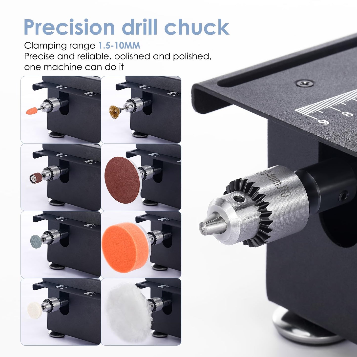 Vislone 100W Mini Table Saw Desktop Electric Saw Cutter 7-Speed Angle Adjustable Lift Blade 0-0.63in(0-16mm) Cutting Depth with Blade Flexible Shaft for DIY Hobby Wood Plastic Acrylic Cutting