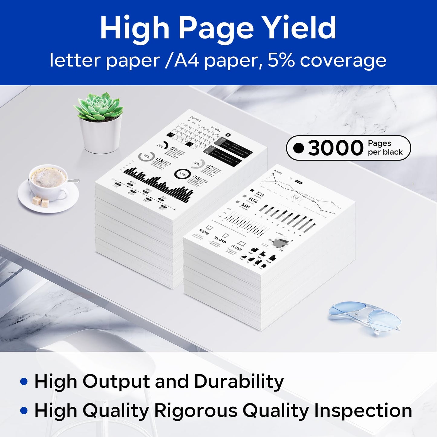 TN-760 TN760 High Yield Black Toner Cartridge Compatible Replacement for Brother TN 760 DCP-L2550DW HL-L2350DW HL-L2370DW HL-L2390DW HL-L2395DW MFC-L2710DW MFC-L2750DW Printer(2 Pack)