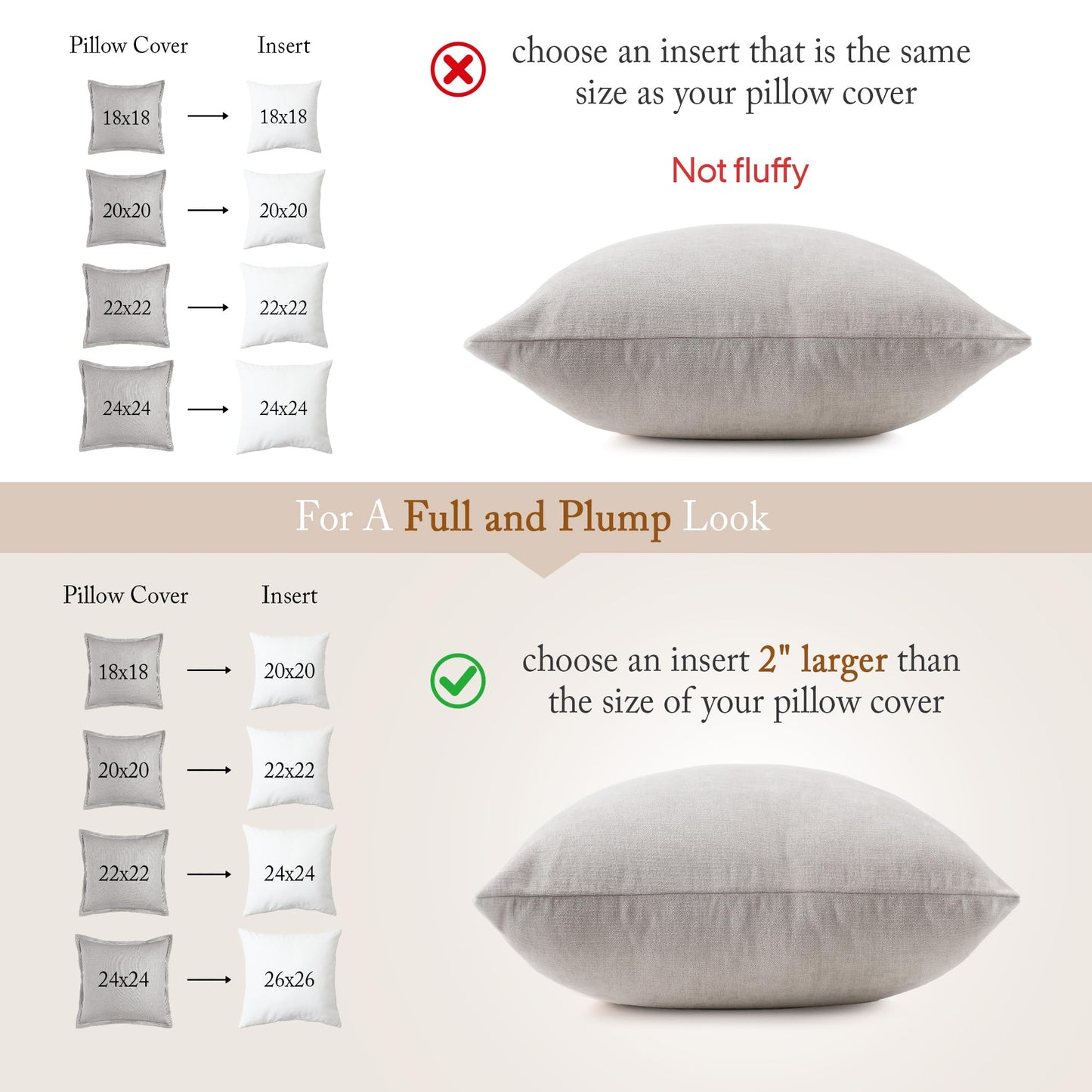 puredown® 20x20 Feather Down Pillow Inserts, 4 Pack Throw Pillow Inserts for Couch, Chairs, Office, Apartments